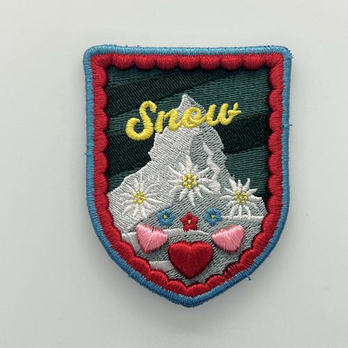 盾形 花邊 立體3D繡花章