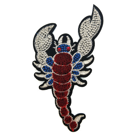 野性蝎子 毛巾繡紅色