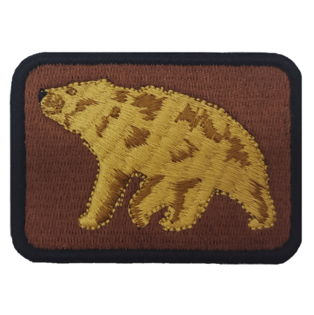 矩形熊圖案 黃色