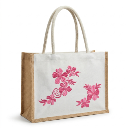 手工花卉刺繡系列定制手提袋