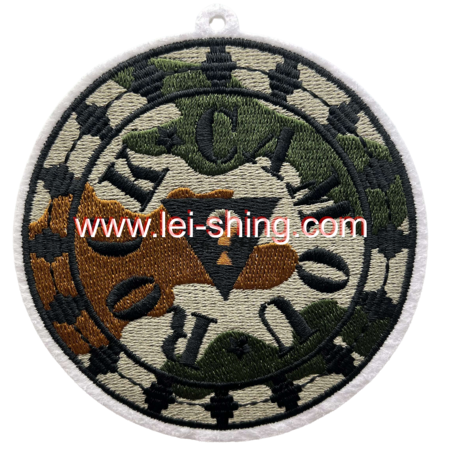 圓形迷彩機密標識繡花