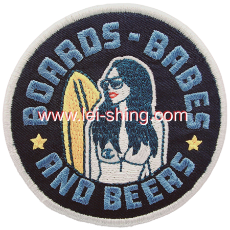 圓形滑板女人 藍色